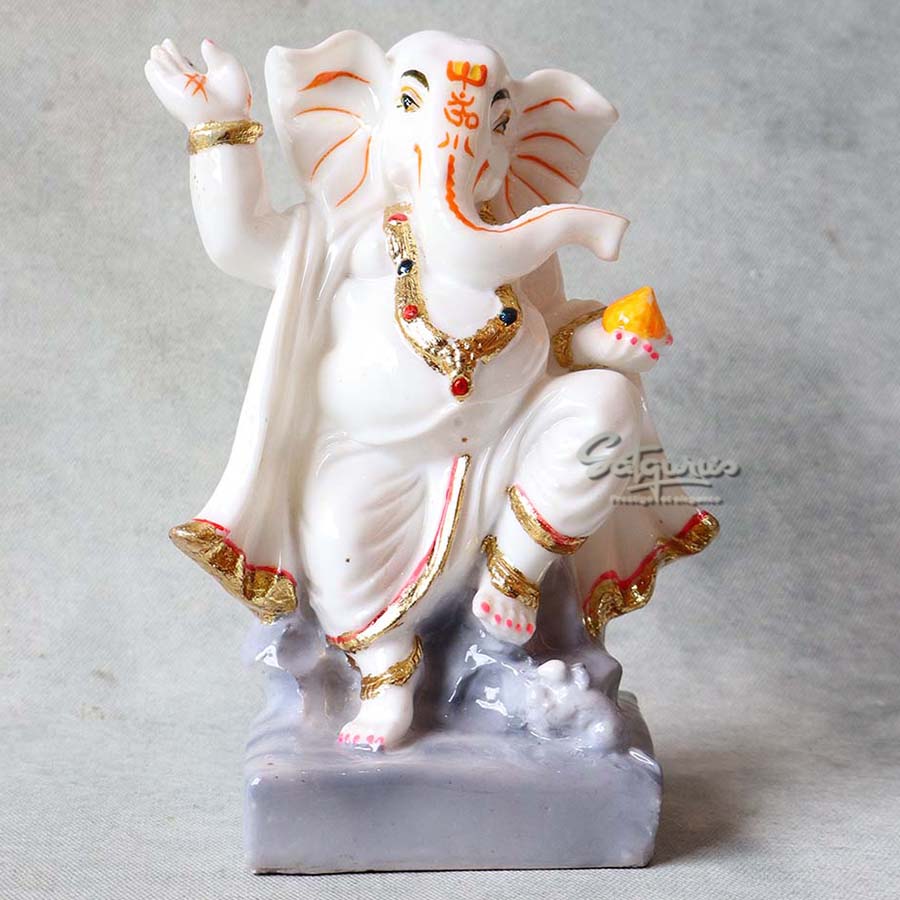 Dancing Ganesha (White) By Satgurur's