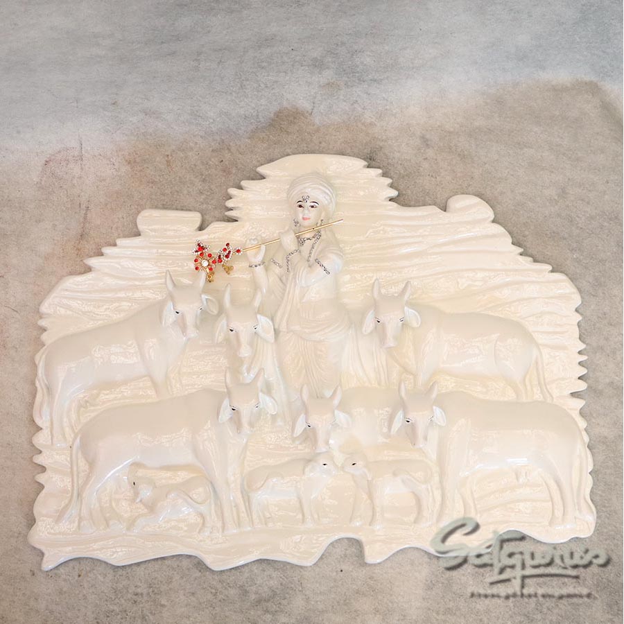 Krishna With Cow By Satguru's