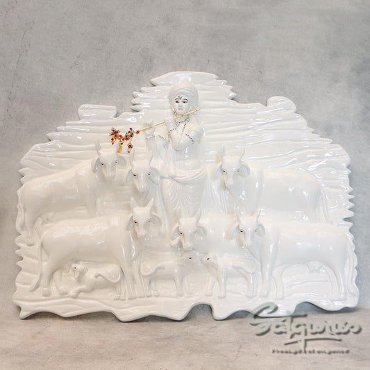 Krishna With Cow By Satguru's