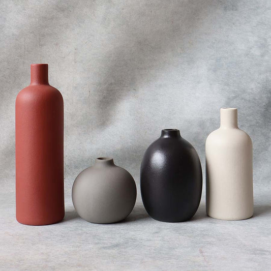 Minimalist 4-Piece Ceramic Vase Set By Satguru's