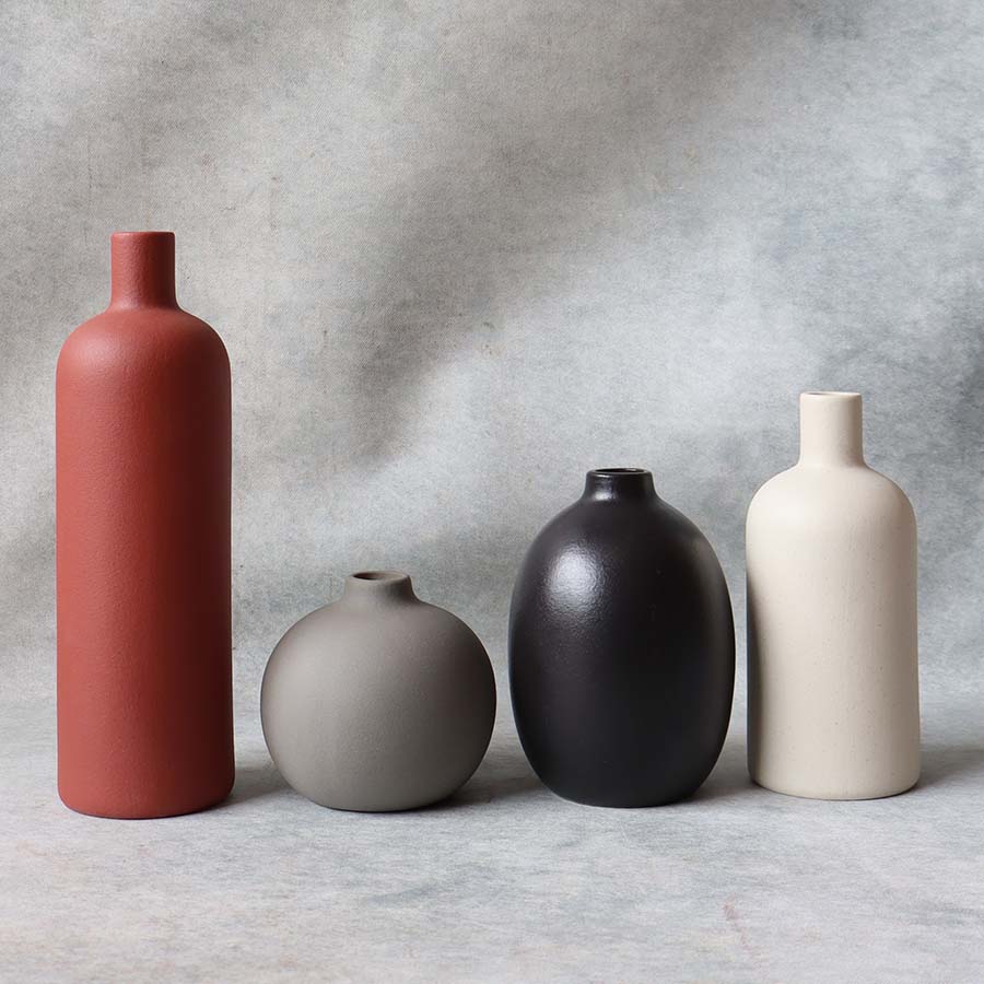 Minimalist 4-Piece Ceramic Vase Set By Satguru's