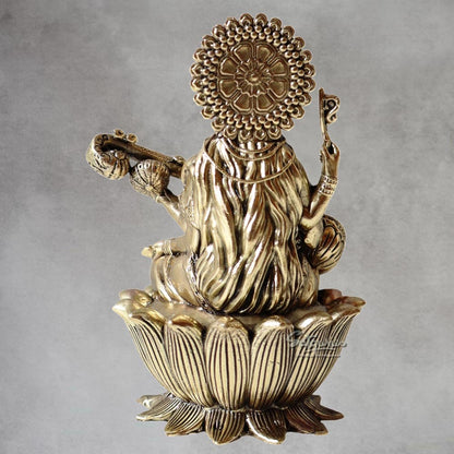 Goddess Saraswati on Lotus By Satguru's
