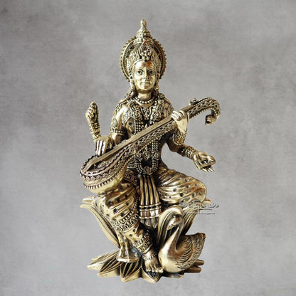 Goddess Saraswati on Lotus By Satguru's