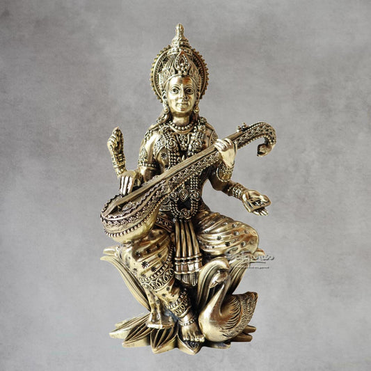 Goddess Saraswati on Lotus By Satguru's