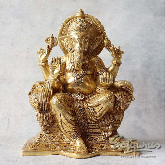 Brass Raja Ganesha BY Satgurus