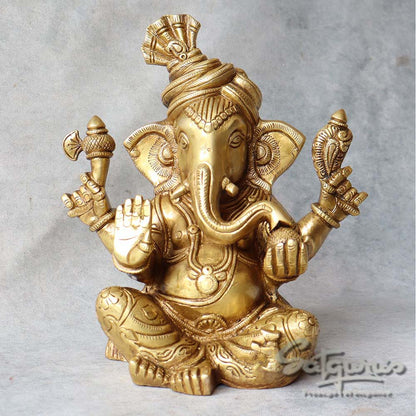 Brass Pagdi Ganesha By Satgurus
