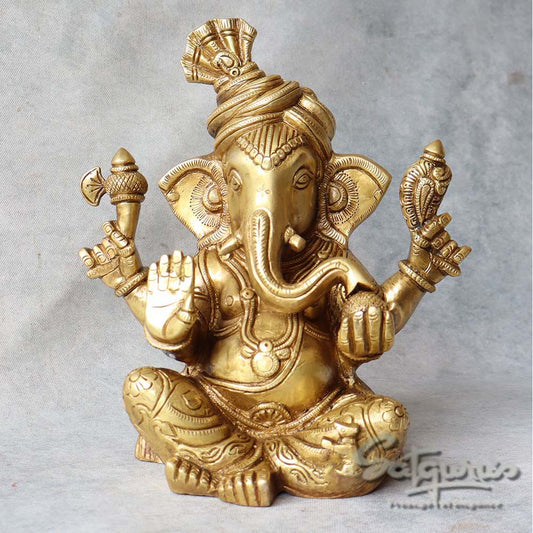 Brass Pagdi Ganesha By Satgurus