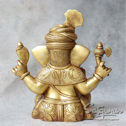Brass Pagdi Ganesha By Satgurus