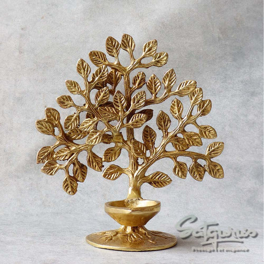 Brass Tree Of Life With Candle Stand By Satgurus