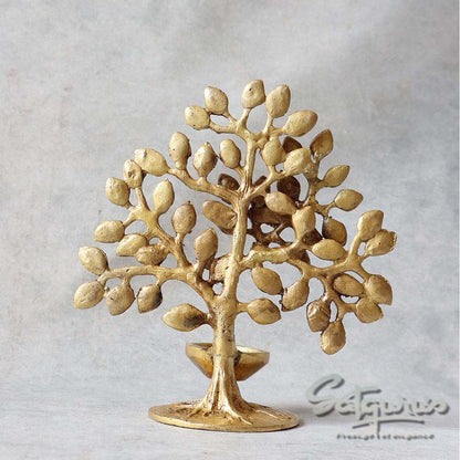 Brass Tree Of Life With Candle Stand By Satgurus