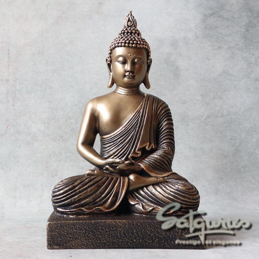 Metallic Finish Meditating Buddha By Satguru's