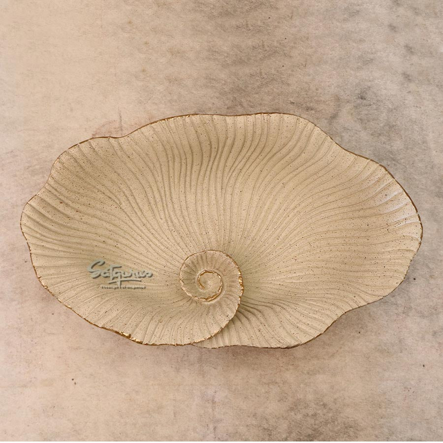 Spiral Seashell Decorative Platters By Satguru's