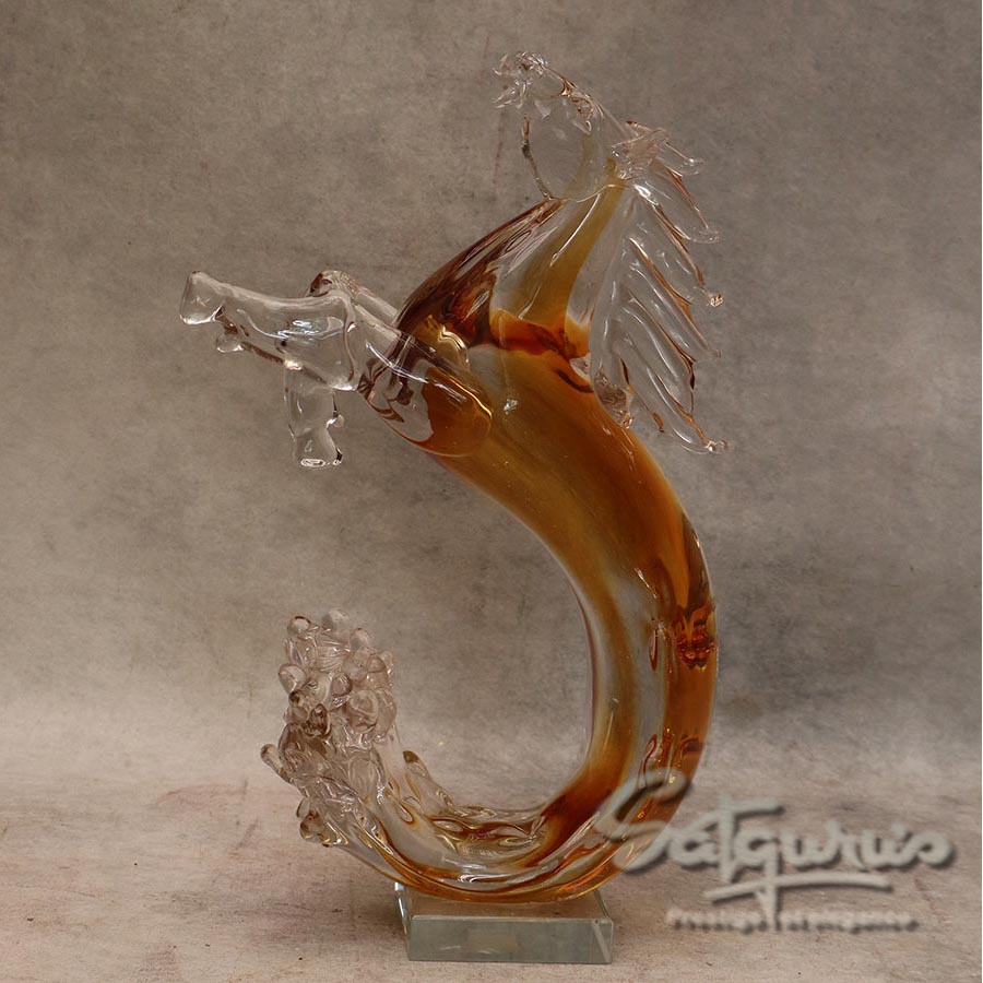 Murano Style Glass Rearing Horse By Satguru's