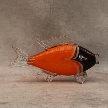 Orange And Amber Glass Fish By Satguru's