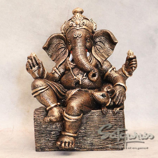 Ganesha On Base Metalic By Satguru's