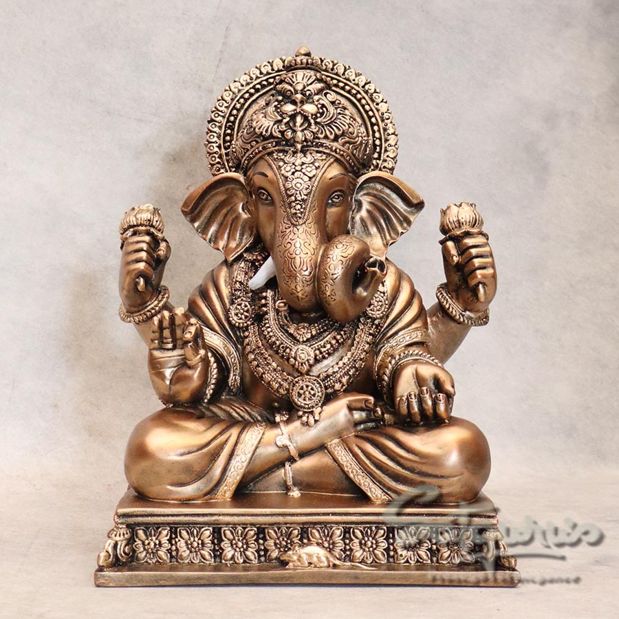 Dagdu Ganesha Metalic finish By Satguru's