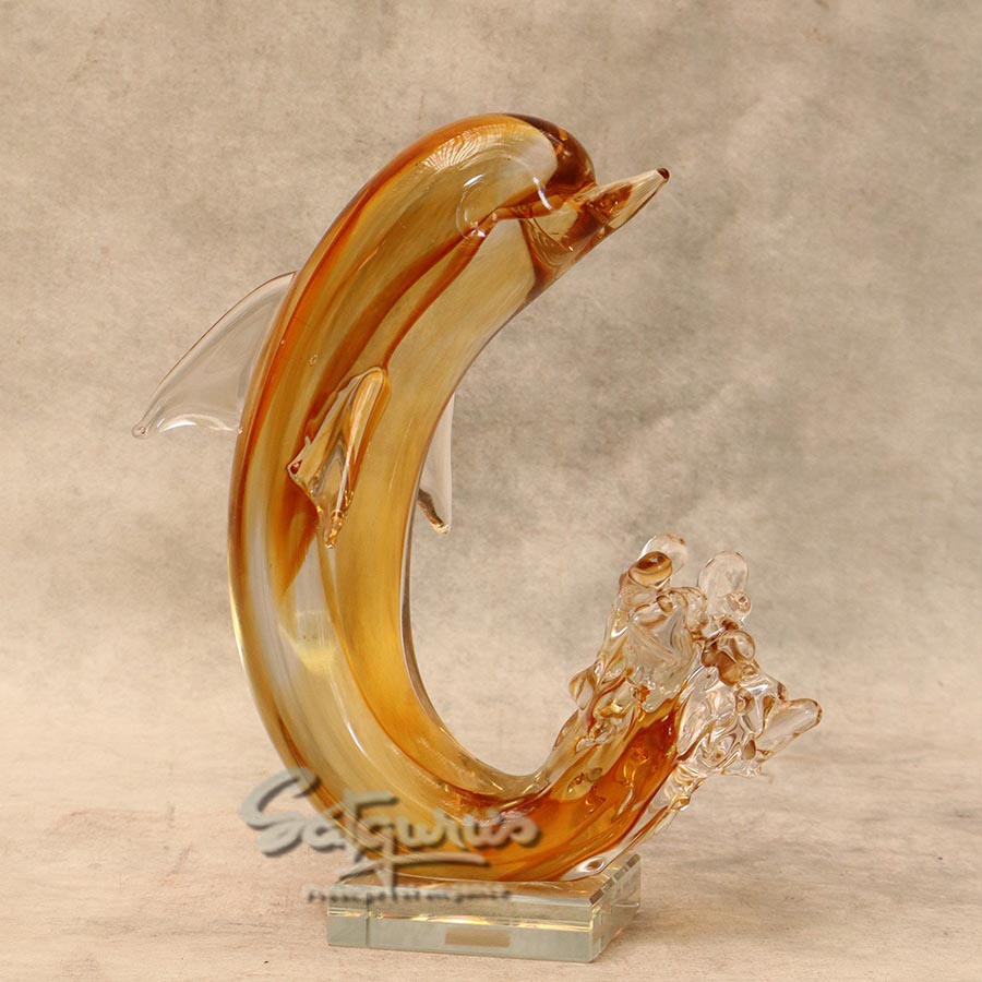 Dolphin Crystal Fish Sculpture By Satguru's