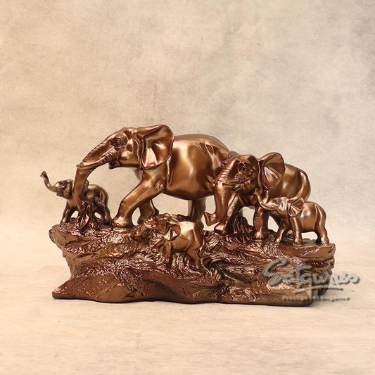 Elephant Family Showpiece By Satguru's
