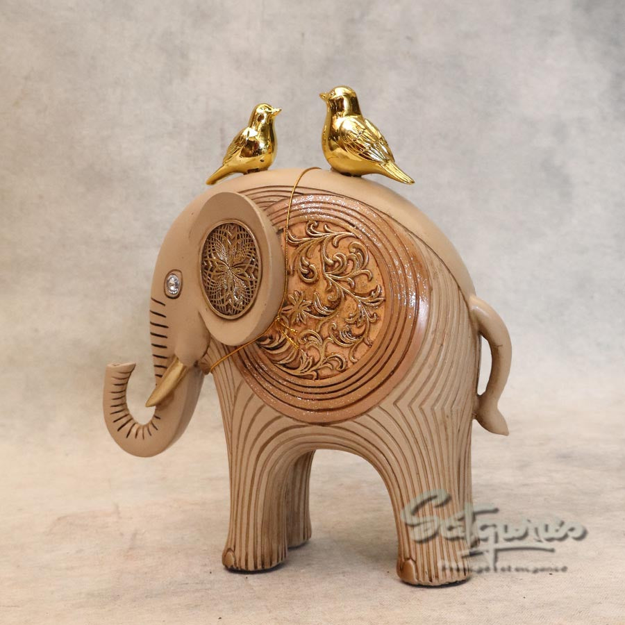 Elephant With Golden Birds By Satguru's