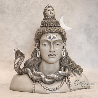 Black Shiva Bust ( Grey ) By Satguru's