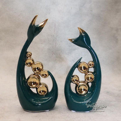 Set of 2 Fish Table Décor By Satguru's