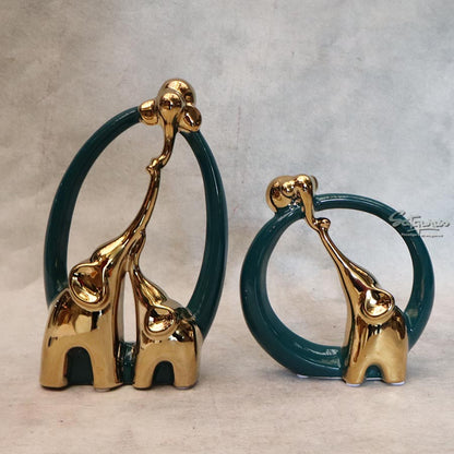 Set of 2 Elephant Table Décor By Satguru's