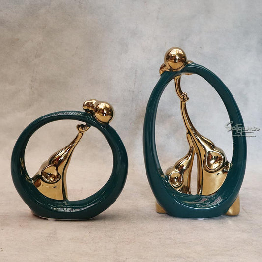 Set of 2 Elephant Table Décor By Satguru's