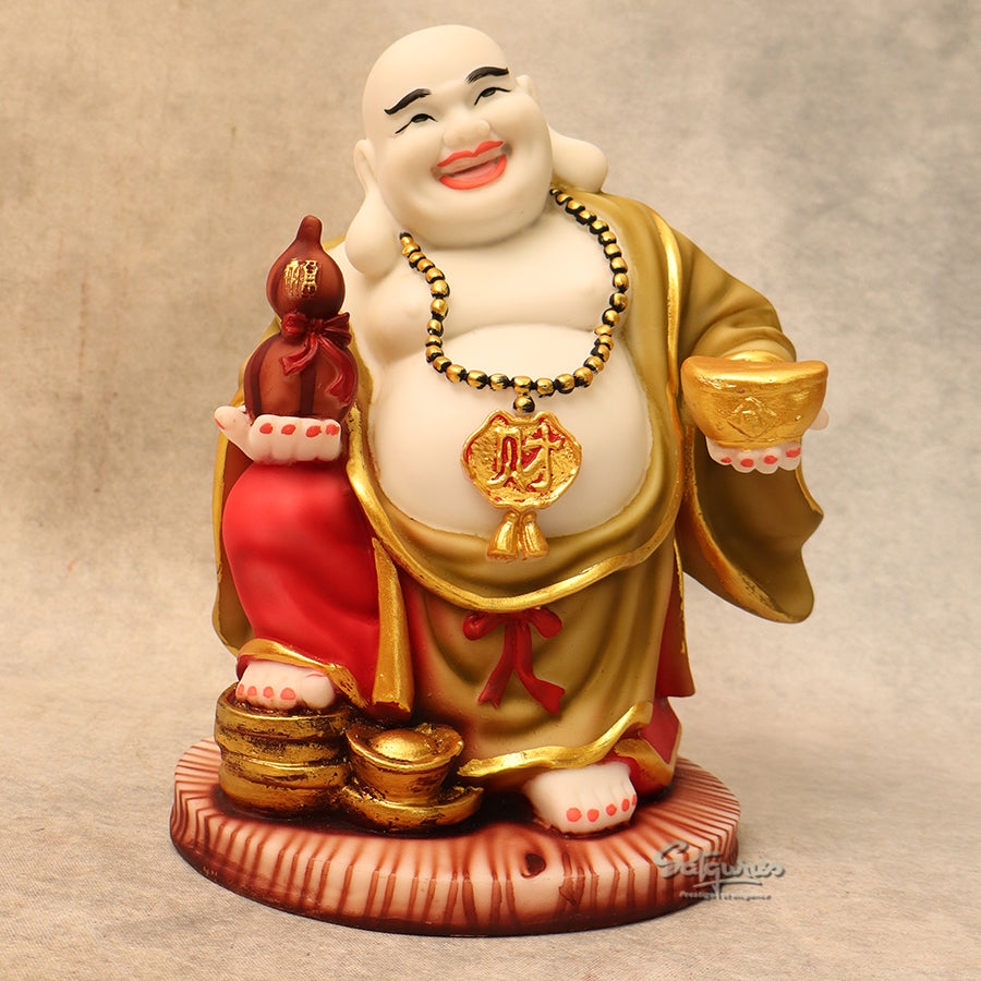 Laughing Buddha Ingot In Hand By Satguru's