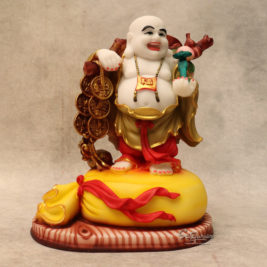 Laughing Buddha Standing On Potli By Satguru's