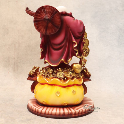 Standing Laughing Buddha Idol with Gold Ingot By Satguru's