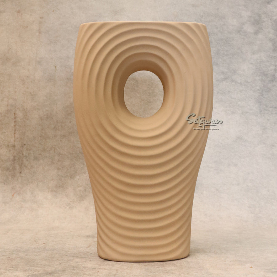 Cement Fin Ceramic Flower Vase By Satguru's