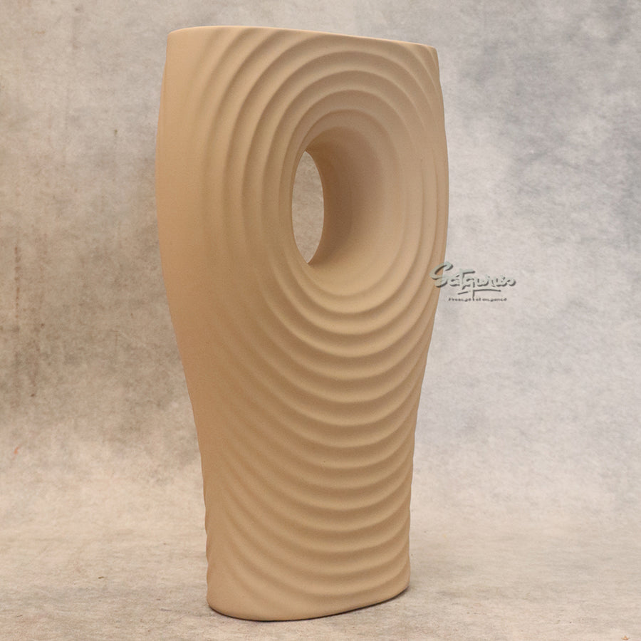 Cement Fin Ceramic Flower Vase By Satguru's