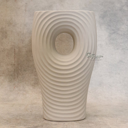 White Ceramic Flower Vase By Satguru's