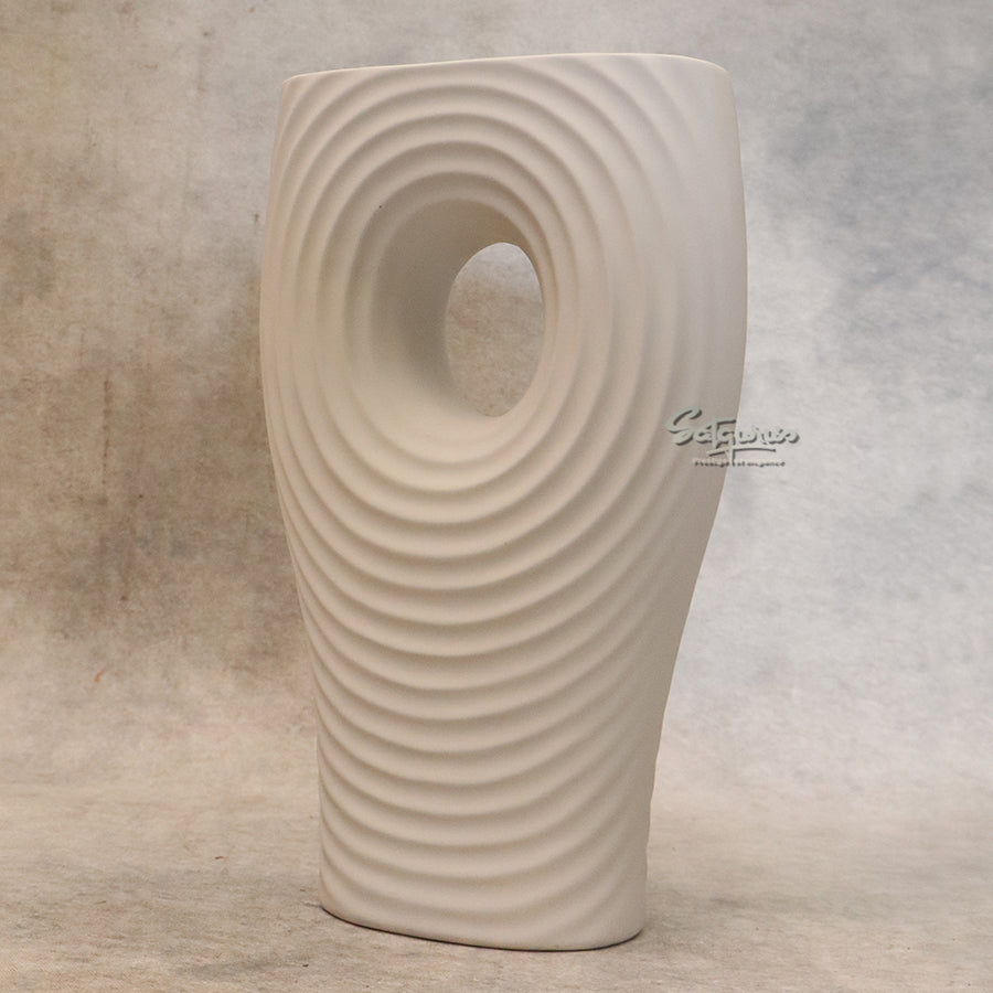 White Ceramic Flower Vase By Satguru's