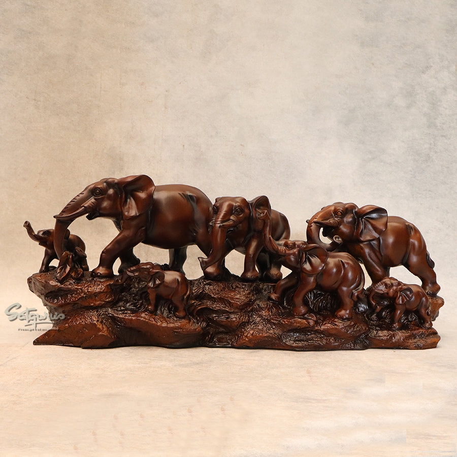 Brown Elephant Family By Satguru's