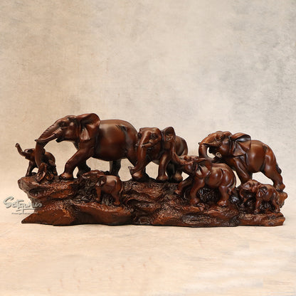 Brown Elephant Family By Satguru's