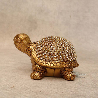 Diamond Gold Tortoise ( Medium ) By Satguru's