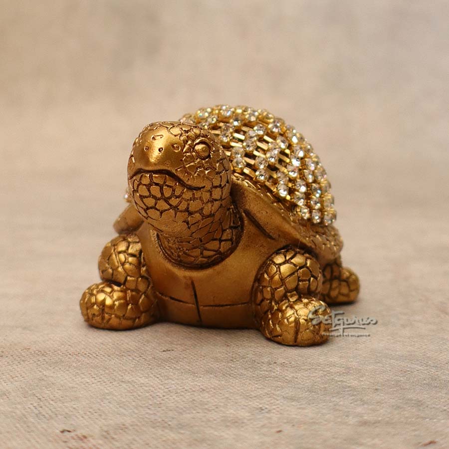Diamond Gold Tortoise ( Small) By Satguru's