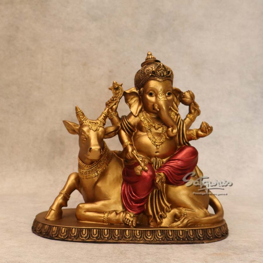 Ganesha Sitting On Nandi By Satguru's