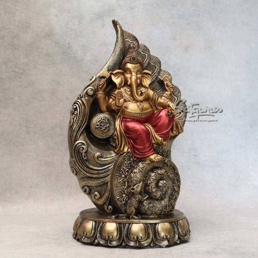 Ganesha Sitting In The Shell By Satguru's