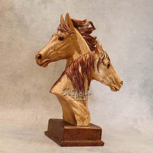 Gold Twin Horse Head By Satguru's