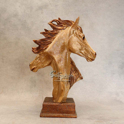 Gold Twin Horse Head By Satguru's