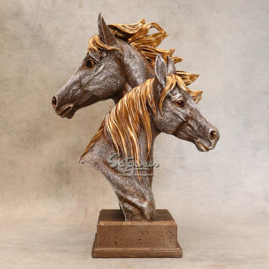 Silver Twin Horse Head By Satguru's