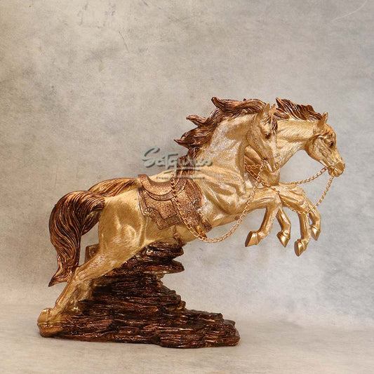 2 Golden Jumping Horse By Satguru's