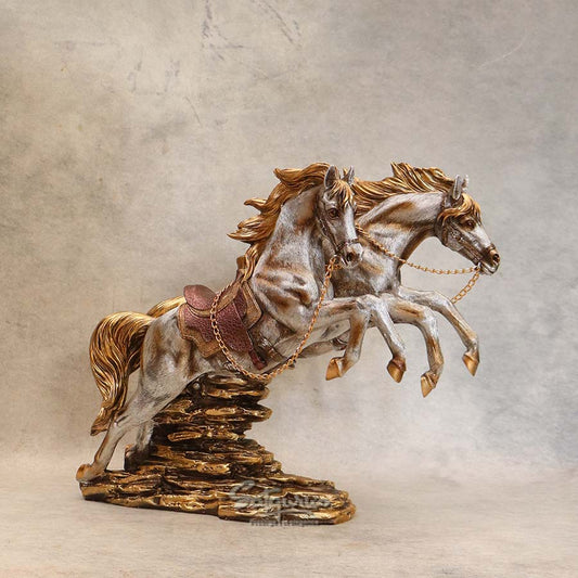 2 Silver Jumping Horse By Satguru's