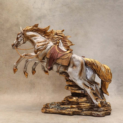 2 Silver Jumping Horse By Satguru's
