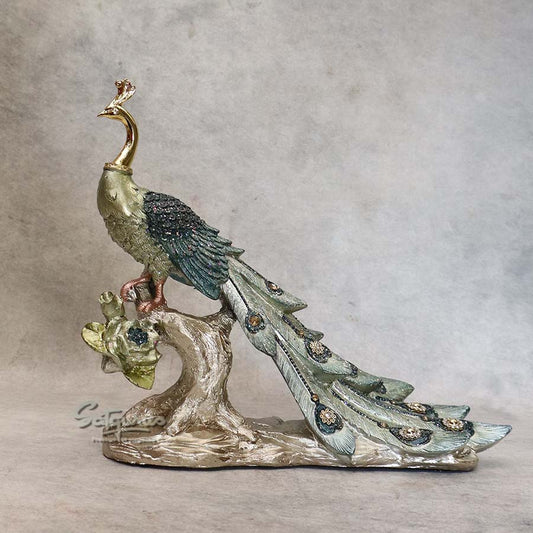 Peacock On Branch ( Blue ) By Satguru's