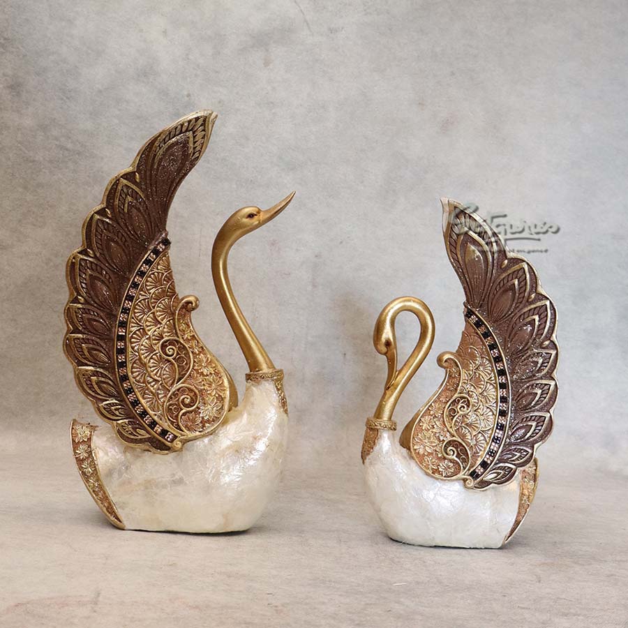 Swan Pair Pearl Finish By Satguru's