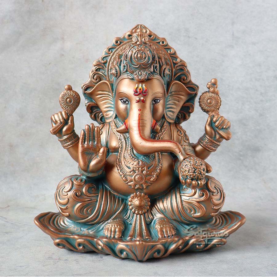 Lord Ganesha Idol Rustic Look By Satguru's