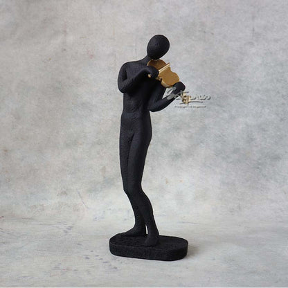Abstract Violin Player Figureine By Satguru's